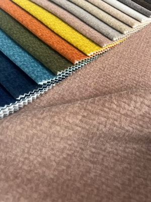 Soft Home Polyester Knitted Fabric Custom Embossed Fabric For Sofa