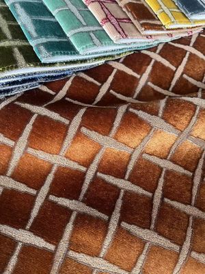 Jacquard Velvet Sofa Fabric 100% Polyester Home Textile Fabric For Decoration