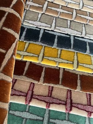 Jacquard Velvet Sofa Fabric 100% Polyester Home Textile Fabric For Decoration