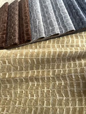Glue Embossed Knitted Velvet Fabric Polyester Woven Fabrics Multi Colors Sofa Fabric Factory