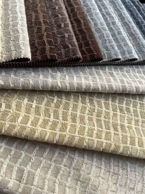 Glue Embossed Knitted Velvet Fabric Polyester Woven Fabrics Multi Colors Sofa Fabric Factory
