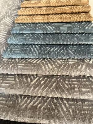 Glue Deep Embossed Velvet Knit Fabric Luxury Style Soft For Sofa