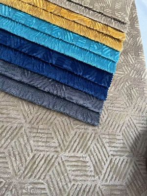Breathable Knitted Velvet Sofa Fabric Colorful For Decoration Sofa Fabric Factory