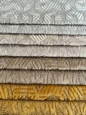 Breathable Knitted Velvet Sofa Fabric Colorful For Decoration Sofa Fabric Factory