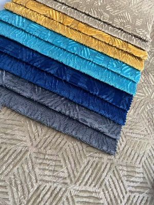 Breathable Knitted Velvet Sofa Fabric Colorful For Decoration Sofa Fabric Factory