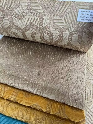 Breathable Knitted Velvet Sofa Fabric Colorful For Decoration Sofa Fabric Factory