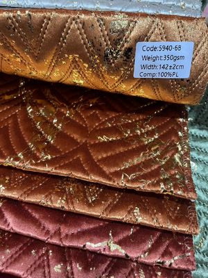 Breathable Soft Metallic Foil Print Fabric Foil Printed Velvet Fabric