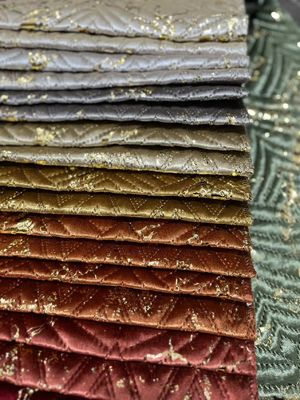 Breathable Soft Metallic Foil Print Fabric Foil Printed Velvet Fabric