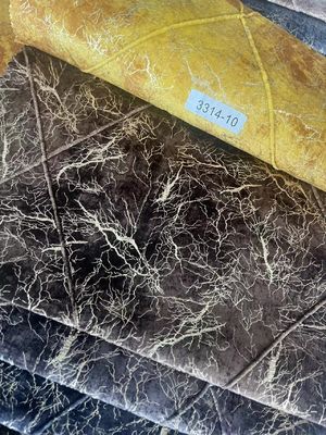Holland Metallic Foil Print Fabric Customized Color For Sofa Home Decoration