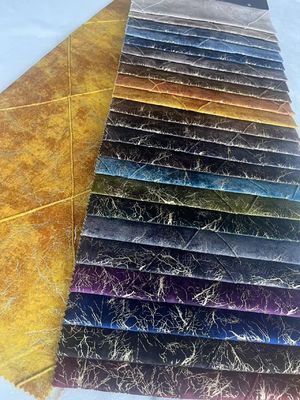 Holland Metallic Foil Print Fabric Customized Color For Sofa Home Decoration