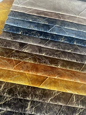 Holland Metallic Foil Print Fabric Customized Color For Sofa Home Decoration