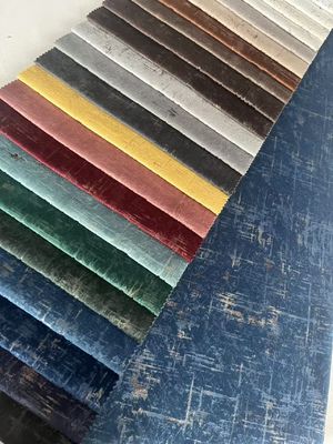Luxury Foil Print Fabric Bronzed Pattern Shrink Resistant For Home