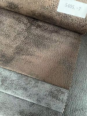 100% Polyester Leather Sofa Fabric Water Resistant Soft Leather Material