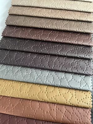 Knitted Abrasion Resistant Leather Look Fabric Faux Leather Upholstery Fabric