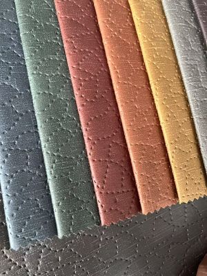 Knitted Abrasion Resistant Leather Look Fabric Faux Leather Upholstery Fabric