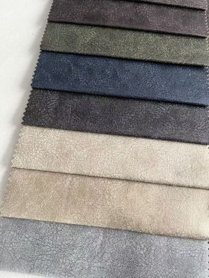 Faux Leather Sofa Fabric Embossed Wrinkle Resistant For Upholstery