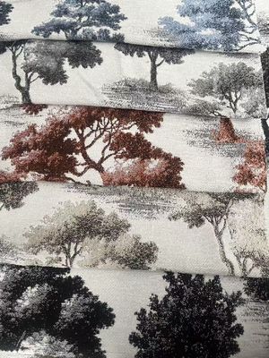 Tear Resistant Stripe Style Jacquard Upholstery Fabric Chenille Curtain Fabric