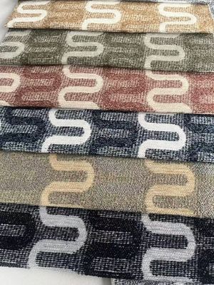 Heavy Weight Chenille Upholstery Fabric Breathable For Curtain