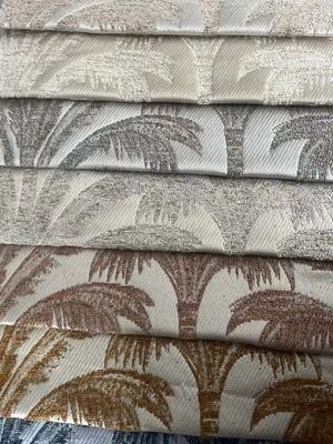 Polyester Chenille Luxury Curtain Fabric Breathable With Woven Technics