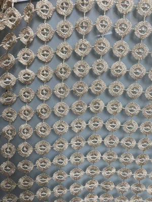 100% Polyester Lace Curtain Fabric 2.8M Jacquard Luxury Curtain Fabric