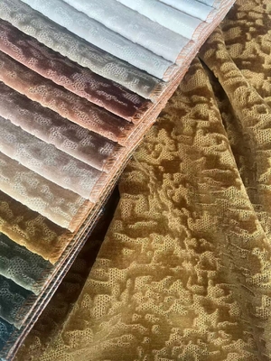 100% Polyester Jacquard Velvet Sofa Fabric 460gsm 142CM Width