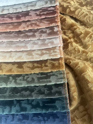100% Polyester Jacquard Velvet Sofa Fabric 460gsm 142CM Width