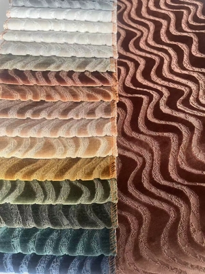 100%PL Jacquard Velvet Sofa Fabric 460gsm 142CM Width