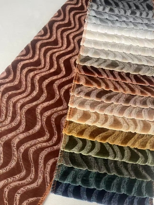 100%PL Jacquard Velvet Sofa Fabric 460gsm 142CM Width
