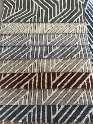 Geometric Jacquard Chenille Woven Fabric For Sofa 100%Polyester Jacquard Woven Fabric For Sofa
