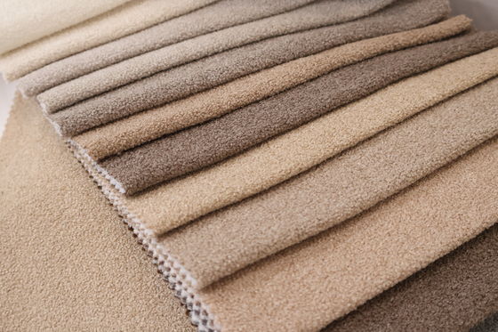 Teddy Fleece Sofa Fabric - 100% Polyester Medium Weight Upholstery Fabric ISO9001 Certified