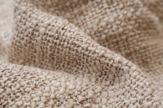 100% Polyester Linen Type Fabric ISO9001 Certified Woven Sofa Fabric for Home Textile