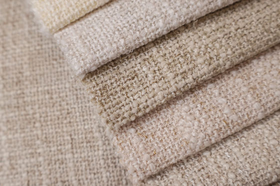 100% Polyester Linen Type Fabric ISO9001 Certified Woven Sofa Fabric for Home Textile