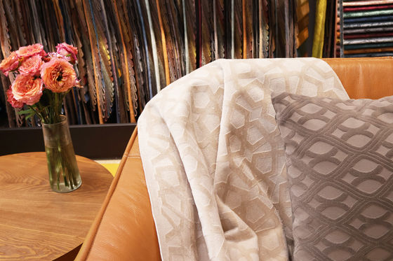 Medium Weight Custom-made Circle Knitting Jacquard Velvet Fabric for Sofa and Home Textile