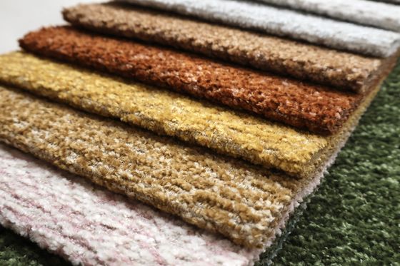 Double Yarn With Different Colors Blend-weaving Chenille Sofa Velvet 100% Polyester Fabric For Upholstery And Home Textiles In Global Markets