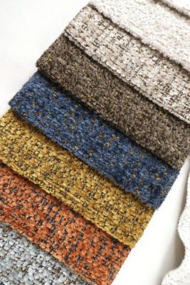 High Quality New Plain 100% Polyester Jacquard Double Blended Woven Chenille Sofa & Curtain Fabric Home Textile