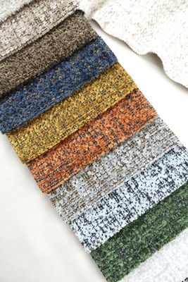 High Quality New Plain 100% Polyester Jacquard Double Blended Woven Chenille Sofa & Curtain Fabric Home Textile