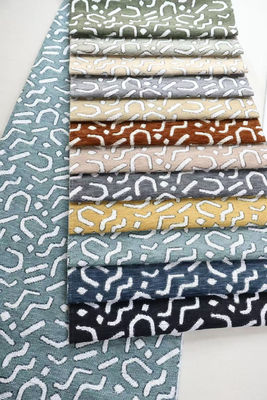 High Quality Plain Jacquard Double Blended Woven Chenille & Boucle for Sofa & Curtain Decoration Upholstery Fabric Home Textile