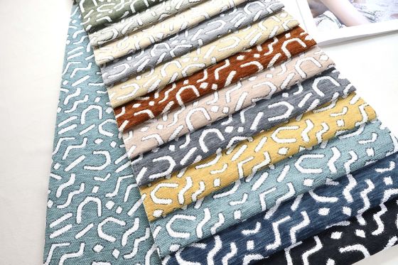 100% Polyester Two-tone Jacquard Blended Woven Chenille For Sofa 