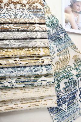 Palace Style Gradient Jacquard Fabric With Gold Thread For Sofa Cover