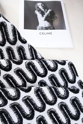 95% Polyester 5% Acrylic W-pattern fabric High Quality  Woven Jacquard Chenille for Sofa Cover & Pillow Cover Upholstery Fabric For Home Textile