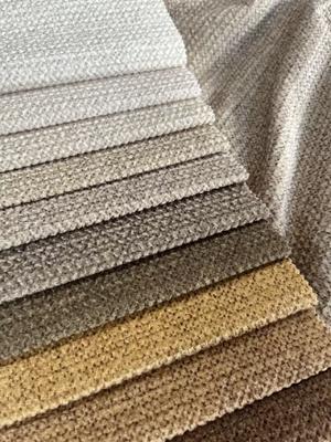 400GSM 142CM Width 50M Roll Length Knitted Velvet Sofa Fabric with Chenille Look for Modern Upholstery