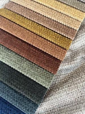 400GSM 142CM Width 50M Roll Length Knitted Velvet Sofa Fabric with Chenille Look for Modern Upholstery