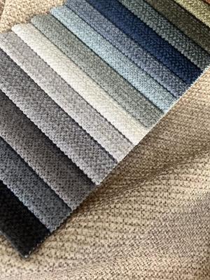 400GSM 142CM Width 50M Roll Length Knitted Velvet Sofa Fabric with Chenille Look for Modern Upholstery