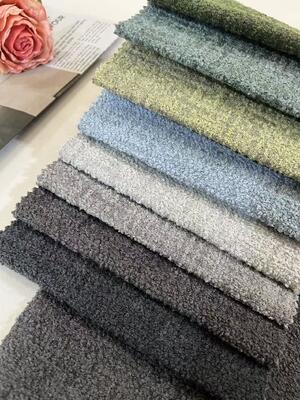 380GSM 100% Polyester Knitted Velvet Sofa Fabric with 142CM Width and 50M Roll Length