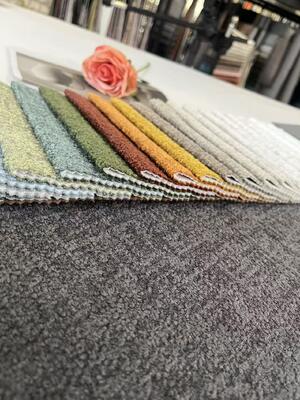 380GSM 100% Polyester Knitted Velvet Sofa Fabric with 142CM Width and 50M Roll Length