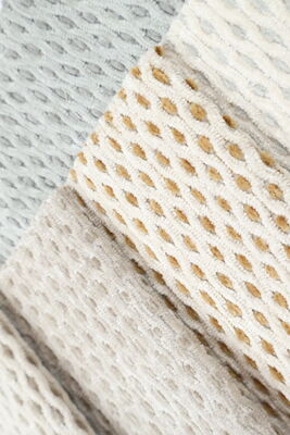 Two-Tone  Clear texture Honeycomb-shaped Cellular Chenille Upholstery Fabric