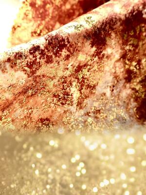 Gilded Sheen /golden Luster Foil Print Fabric for Sofa Cover & Pillow Cover  Decoration Upholstery Fabric Home Textile