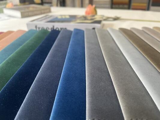 Elegant Plain Velvet Sofa Fabric Featuring Rich Texture and Vibrant Colors Designed for Upholstery and Interior Decoration
