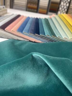 410gsm High Quality Of Plain Velvet Sofa Fabric For Furniture Soft velvet  Fabric Multi-color For Pillow