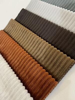 100%Polyester corduroy sofa fabric strip new knitted velvet hometextile fabric for sofa